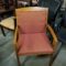 Side Chair, Wood Frame with arms, upholstered seat and back